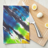 多彩な絞り染め キッチンタオル (四つ折り)