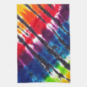 多彩な絞り染め キッチンタオル (縦)