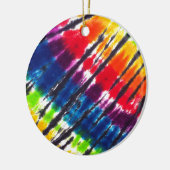 多彩な絞り染め セラミックオーナメント (左)