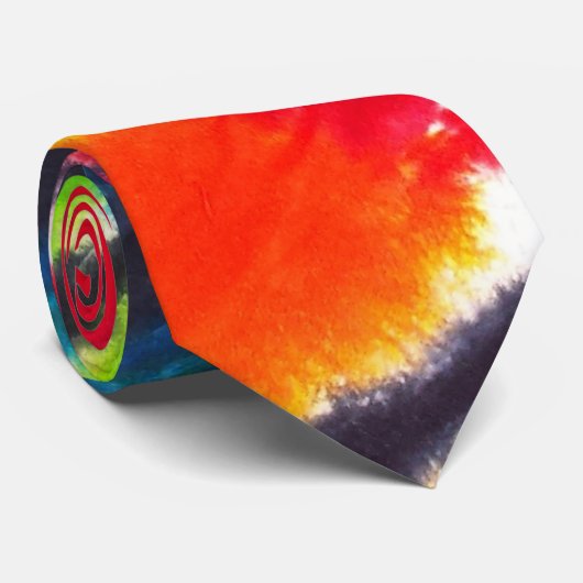 多彩な絞り染め ネクタイ (ロール)