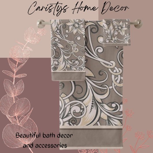 多彩な色彩を装飾 バスタオルセット