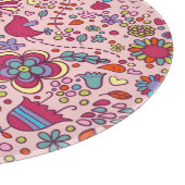 多彩な花が付いている春パターン カッティングボード (角)