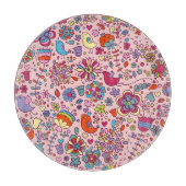 多彩な花が付いている春パターン カッティングボード (正面)