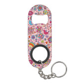 多彩な花が付いている春パターン キーホルダー栓抜き (裏面)