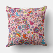 多彩な花が付いている春パターン クッション (裏面)