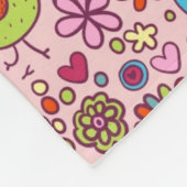 多彩な花が付いている春パターン フリースブランケット (角)