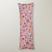 多彩な花が付いている春パターン ボディピロー (裏面 (縦))