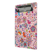 多彩な花が付いている春パターン ミニクリップボード (アングル2)