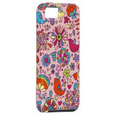 多彩な花が付いている春パターン Case-Mate iPhoneケース (裏面/右)