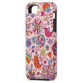 多彩な花が付いている春パターン Case-Mate iPhoneケース (裏面左)