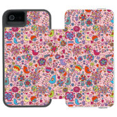 多彩な花が付いている春パターン INCIPIO iPhoneウォレットケース (フォリオ Open)