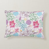 多彩な花が付いている美しいパターン アクセントクッション (裏面)