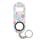 多彩な花が付いている美しいパターン キーホルダー栓抜き (裏面)