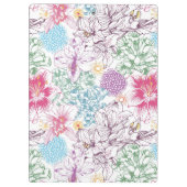 多彩な花が付いている美しいパターン クリップボード (裏面)