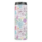 多彩な花が付いている美しいパターン タンブラー (裏面)