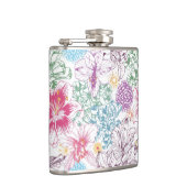 多彩な花が付いている美しいパターン フラスク (右)