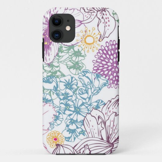 多彩な花が付いている美しいパターン Case-Mate iPhoneケース (裏面)