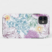 多彩な花が付いている美しいパターン Case-Mate iPhoneケース (裏面(横))