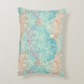 多彩な花の落書きパターン アクセントクッション (裏面(縦))