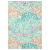 多彩な花の落書きパターン クリップボード (裏面)