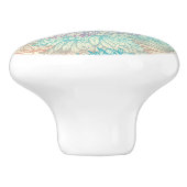 多彩な花の落書きパターン セラミックノブ (側面)