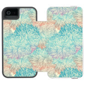 多彩な花の落書きパターン INCIPIO iPhoneウォレットケース (フォリオ Open)