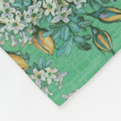 多彩な花の装飾的なフリースブランケット フリースブランケット (角)