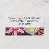 多彩な花を持つブラウン 名刺 (裏面)