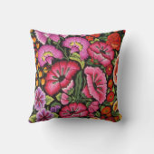 多彩な花、メキシコスタイル クッション (裏面)