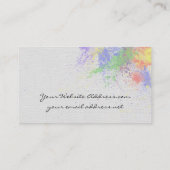 多彩な芸術家のペンキは2つをはね飛ばします 名刺 (裏面)