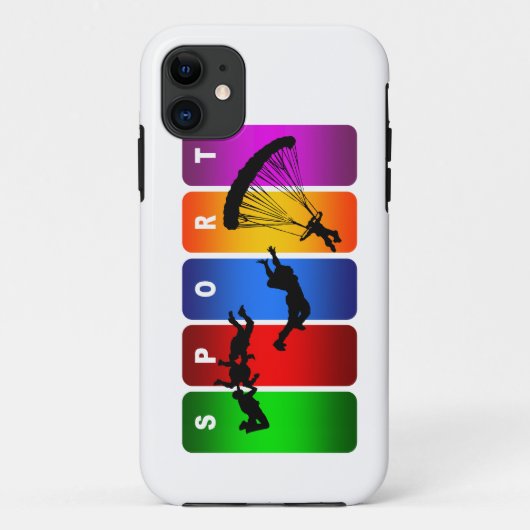 多彩な落下傘で降りるiPhone 5の箱 Case-Mate iPhoneケース (裏面)