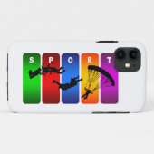 多彩な落下傘で降りるiPhone 5の箱 Case-Mate iPhoneケース (裏面(横))