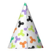 多彩な落着きのなさの紡績工のデザインのパーティーの帽子 パーティーハット (裏面)