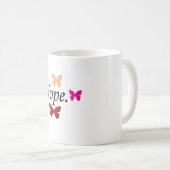 多彩な蝶が付いている希望のコーヒー・マグ コーヒーマグカップ (正面右)