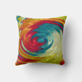 多彩な螺線形の抽象美術 クッション (裏面)