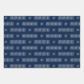 多彩な装飾のノールクリスマススノーフレーク ラッピングペーパーシート (正面2)