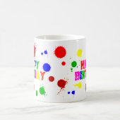 多彩な誕生日のマグ コーヒーマグカップ (中央)