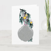 多彩な銀製のクリスマスツリーのDoilyのオーナメント シーズンカード (正面)