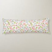 多彩な鳥のオーナメントが付いている背景 ボディピロー (裏面)