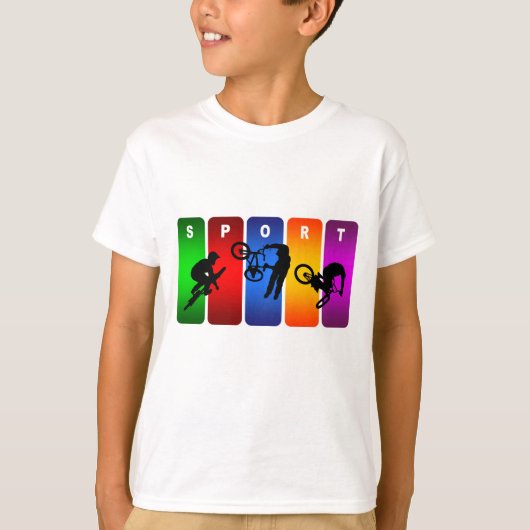 多彩なBMXの紋章 Tシャツ (正面)