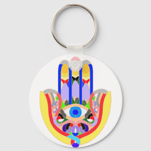 多彩なHamsa -非常に キーホルダー