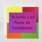 多彩なInvitación - Fiesta de Cumpleanoss - 招待状 (正面)