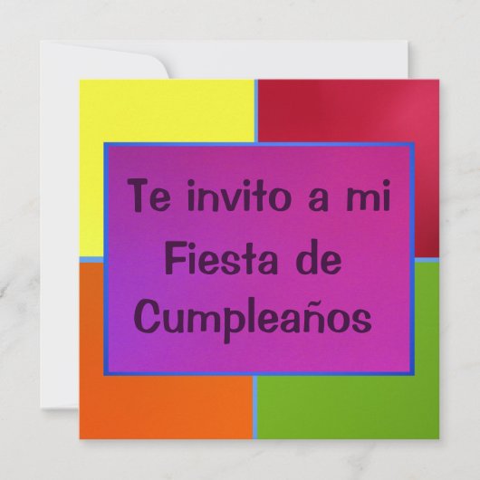 多彩なInvitación - Fiesta de Cumpleanoss - 招待状 (正面)
