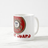 多彩に沿岸警備隊の記号を表示する11ozマグ コーヒーマグカップ (正面右)