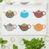 多彩のやかん キッチンタオル (折り畳み)