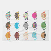 多彩のやかん キッチンタオル (横)