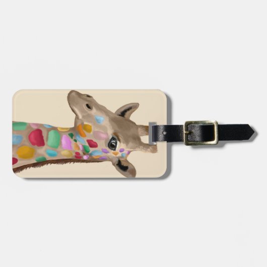 多彩のキリン ラゲッジタグ (正面横)