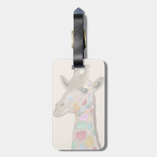 多彩のキリン ラゲッジタグ (裏面縦)