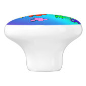 多彩のジグソーパズルの部分 セラミックノブ (側面)