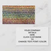 多彩のストライプのな編まれたかぎ針編み 名刺 (正面/裏面)